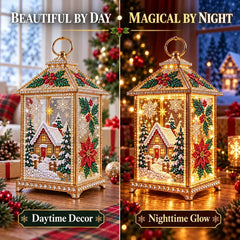 🧘Relaxing & Beginner-Friendly- ✨Christmas Glow (💎DIY Light-Up Diamond Art Lantern)