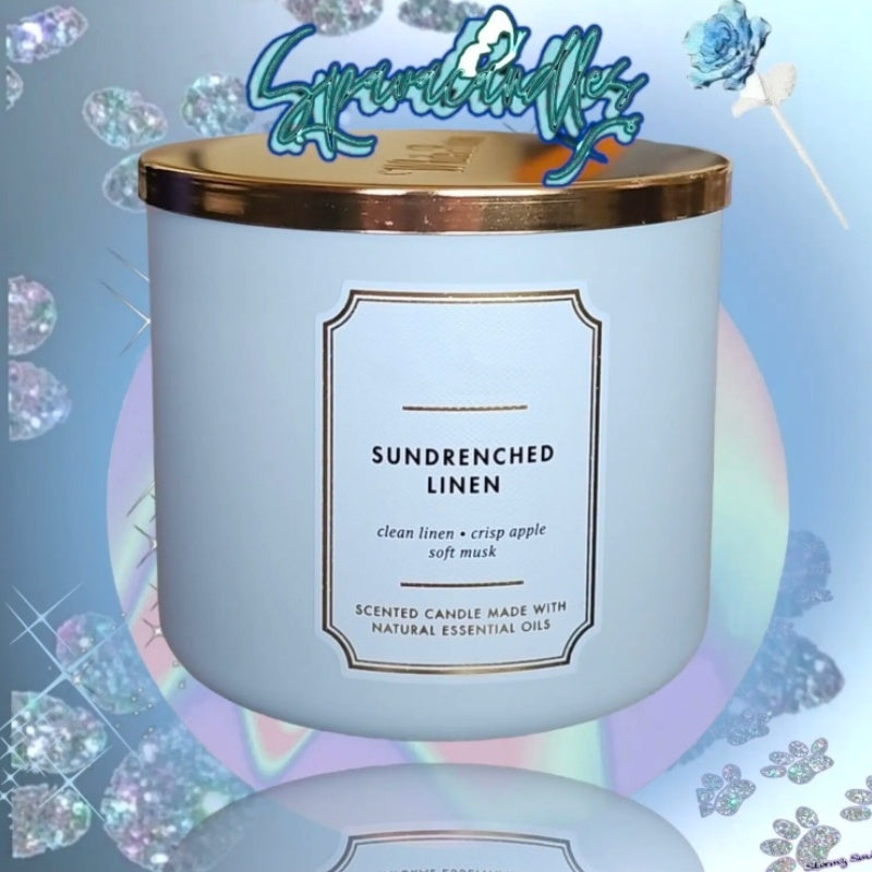 SUN-DRENCHED LINEN 3-Wick Candle 14.5 oz US Seller