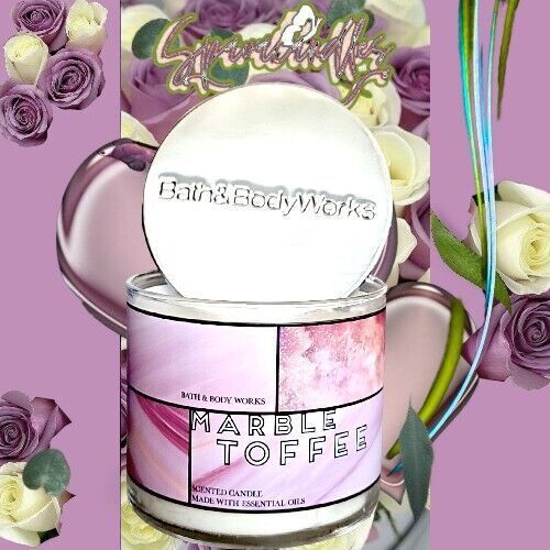 NEW White Barn MARBLE TOFFEE 3-Wick Jar Candle 14.5 US Seller