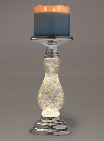 Silver Swirling Glitter Pedestal