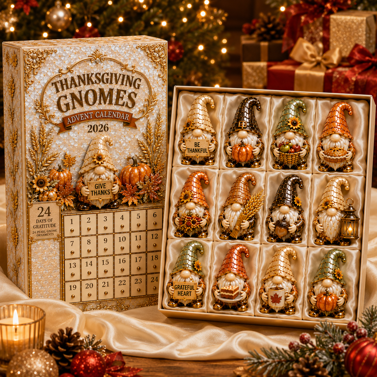 24-Day Gnomes Thanksgiving Advent Calendar | Countdown Blind Box Gift