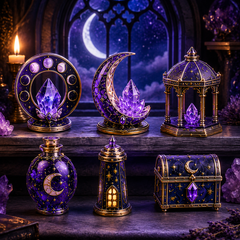 Lunar Witch Advent Calendar 2026 – 24 Enchanted Crystal Miniatures for a Magical Moonlit Countdown