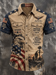 Men's Veterans Day Print Short-Sleeve Shirt