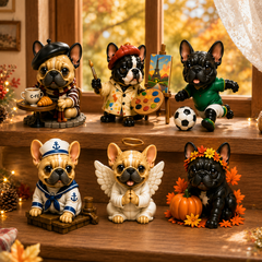 24 Days of Frenchie Mischief Advent Calendar 2026 – 24 Unique French Bulldog Collectible Figurines, Christmas Countdown Gift for Frenchie Lovers