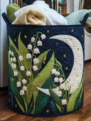 Lily of the Valley Quilted Laundry Basket