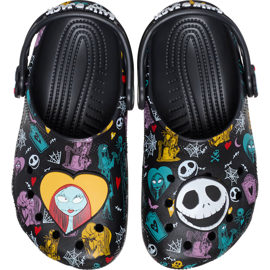 CROCS Disney The Nightmare Before Christmas Jack and Sally Classic Clog Kids Sandals