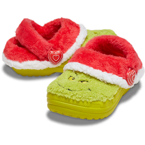 CROCS Grinch Classic Lined Clog Toddler Sandals