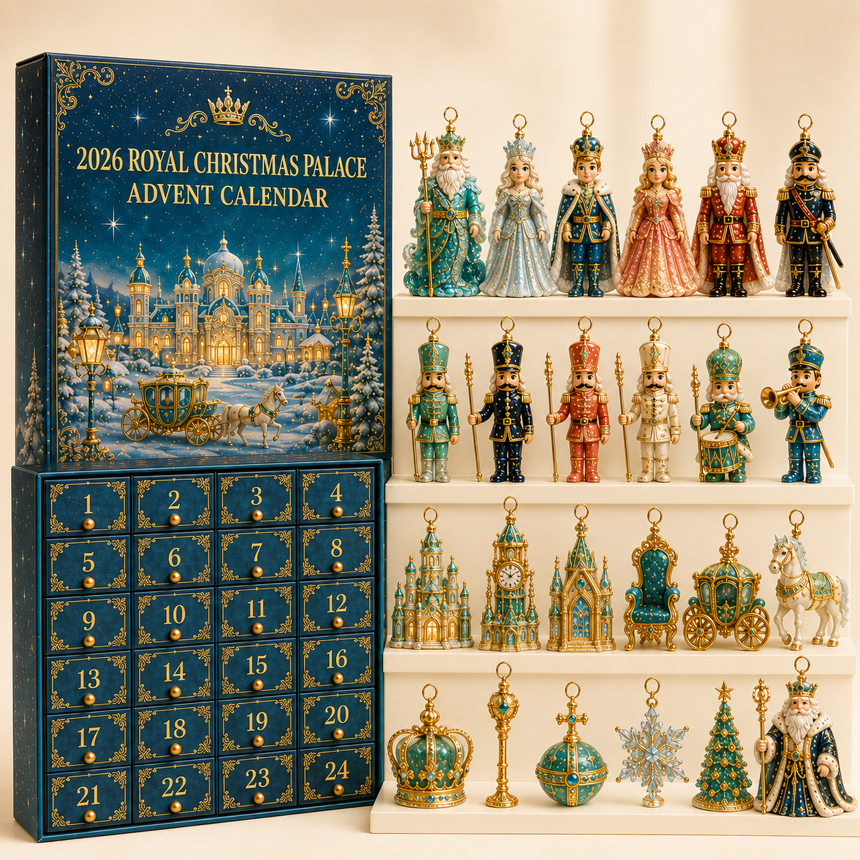 ✨2026 Royal Christmas Palace Luxury Countdown Gift Set