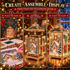 🧘Relaxing & Beginner-Friendly- ✨Christmas Glow (💎DIY Light-Up Diamond Art Lantern)