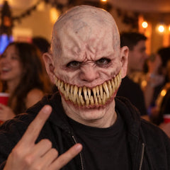 Fanged Monster Creature Silicone Mask with Sharp Teeth