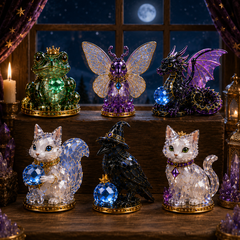 Mystic Familiar 24-Day Countdown Calendar 2026 – 24 Collectible Crystal Animal & Magical Creature Miniatures