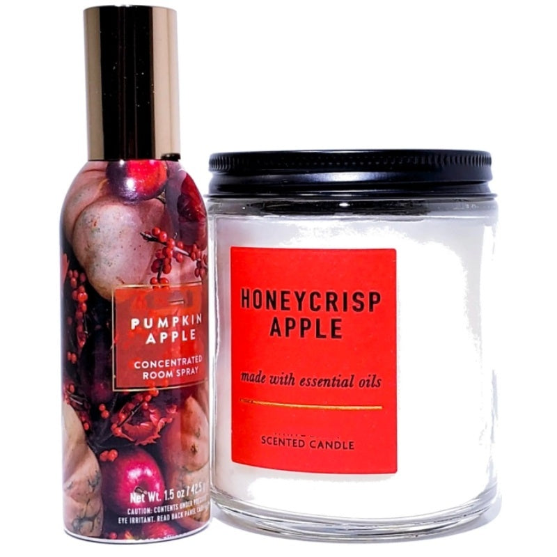 Honeycrisp Apple Candle, Pumpkin Apple Room Set of 2