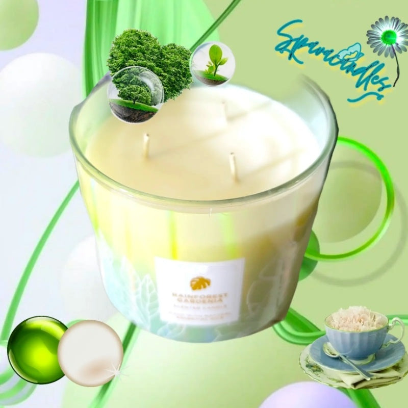 Rainforest Gardenia 3 Wick Candle