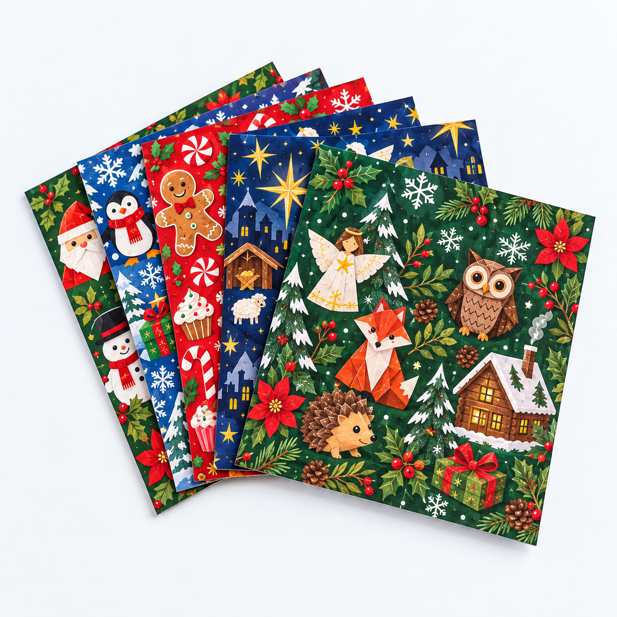 🎄3D DIY Paper Christmas-💕50 Pre-Printed Sheets + Step-by-Step Guide