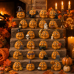 ✨24-Day Christmas Countdown Advent Calendar –Halloween Pumpkin Ornament