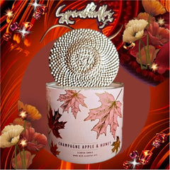 New CHAMPAGNE APPLE & HONEY 3 Wick Candle 14.5 Large US Seller