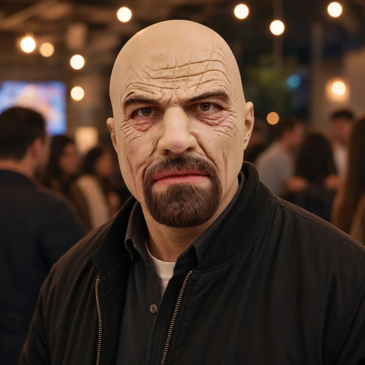 Iconic Theatrical Scholar Silicone Mask with Goatee Beard