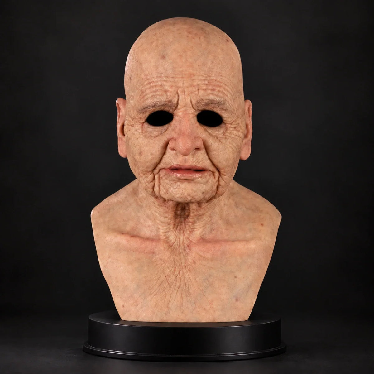 Classic Full-Head Bald Senior Silicone Theatrical Mask