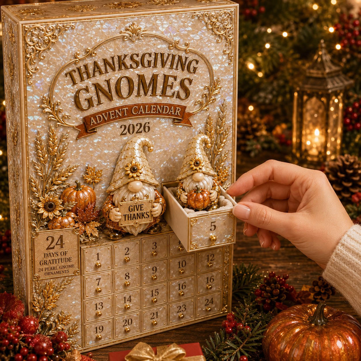 24-Day Gnomes Thanksgiving Advent Calendar | Countdown Blind Box Gift